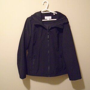 CALVIN KLEIN LIGHTWEIGHT HOODED JACKET - BLACK